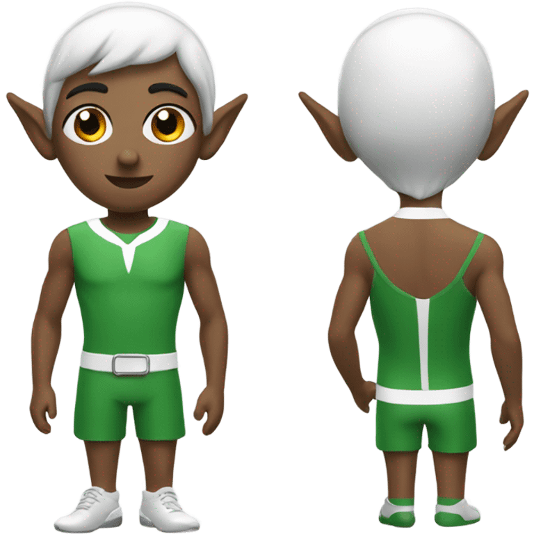 Elf wearing sports top emoji