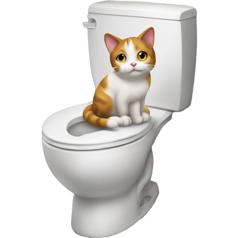 Cat on toilet  emoji