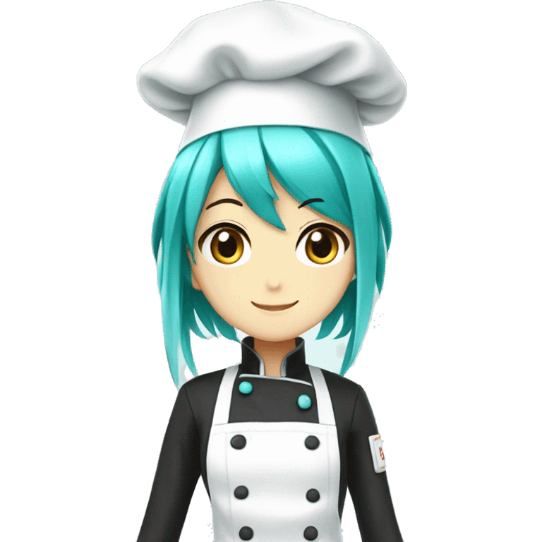 hatsune miku girl wear chef's hat emoji