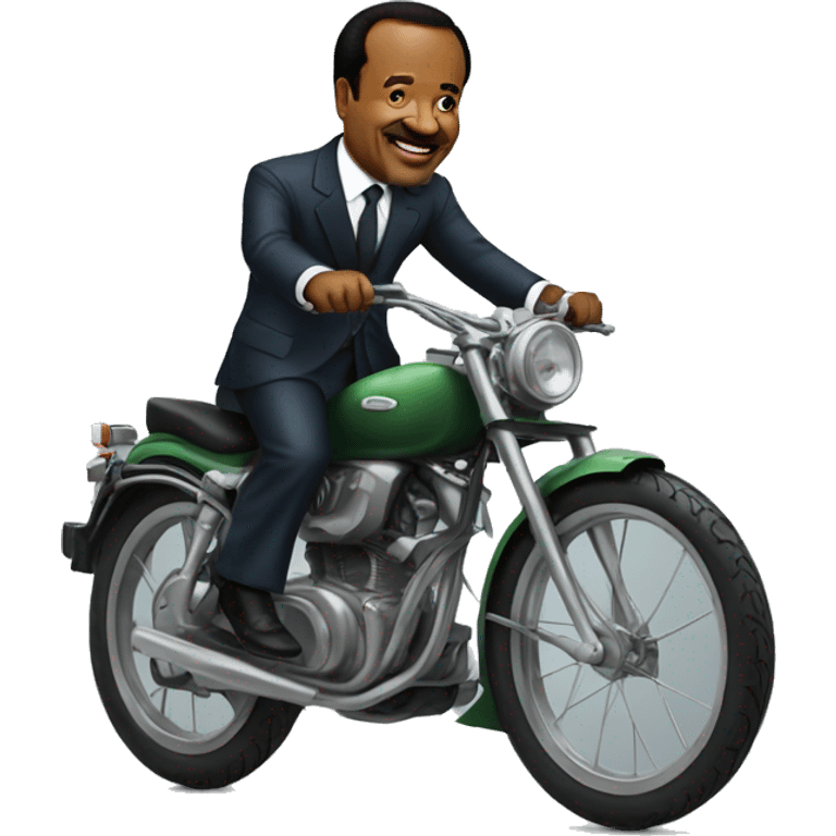 Paul biya on a bike  emoji