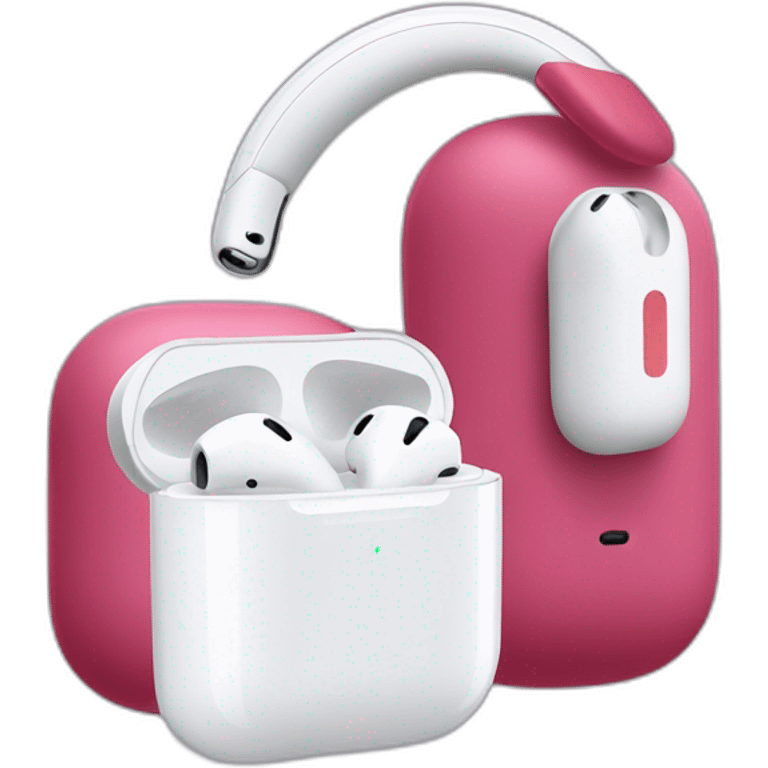 airpods max with harts emoji