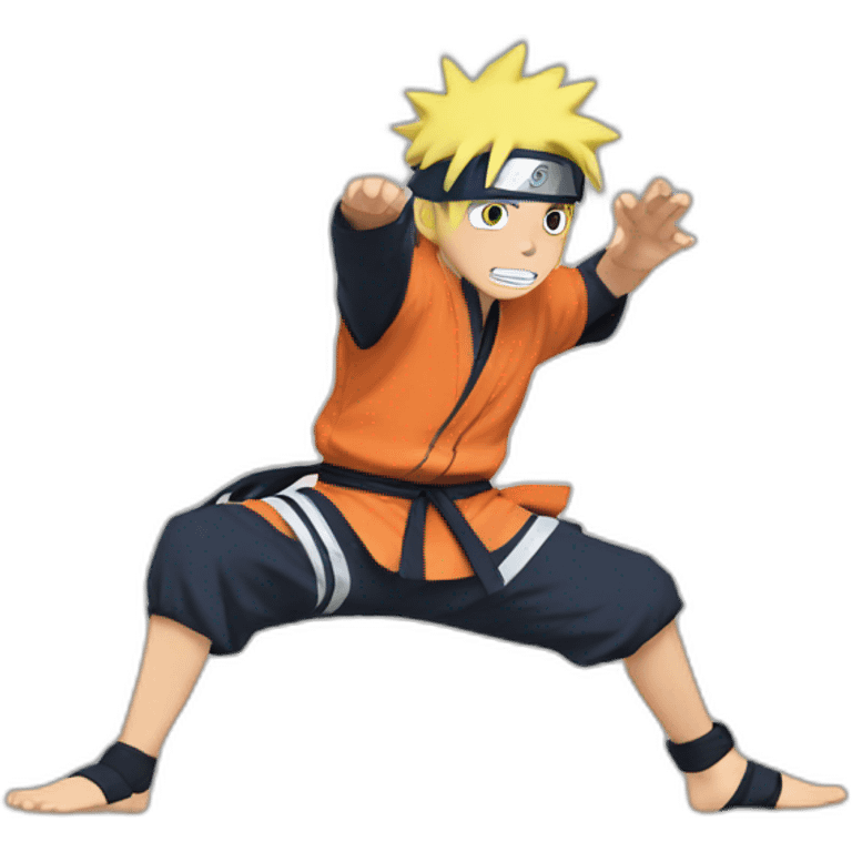 naruto playing foot emoji