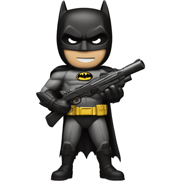 Batman holding toy gun emoji