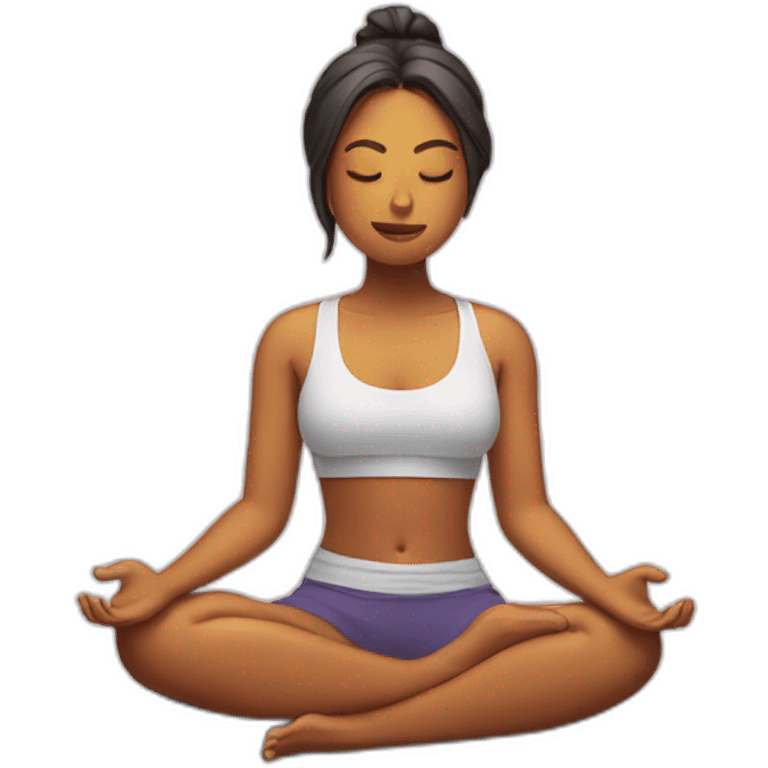 Chica meditando emoji