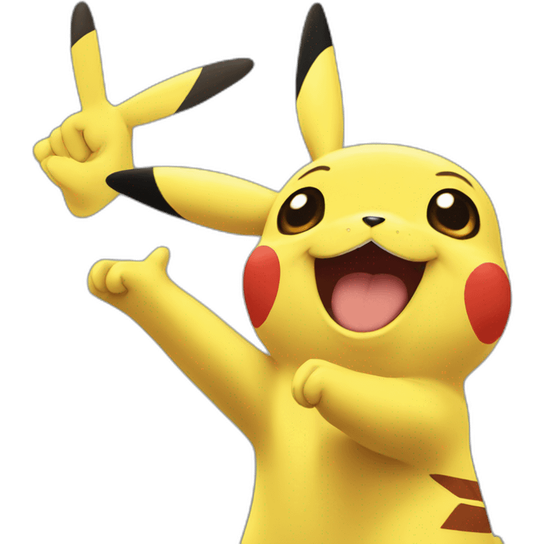 pikachu hi five emoji