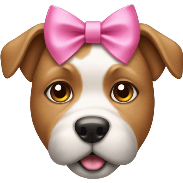 Dog with a pink bow emoji