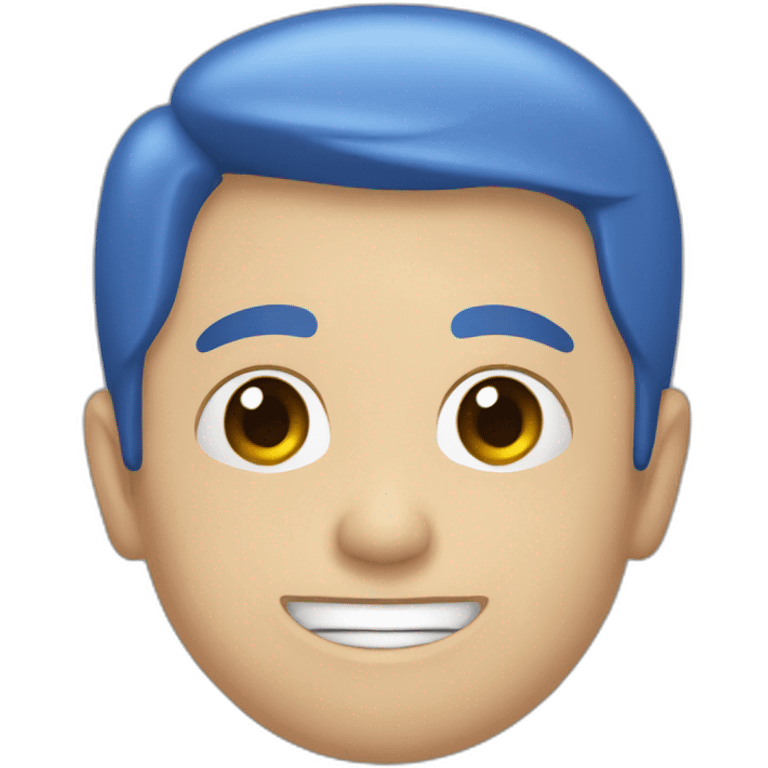 Una rueda azul con la flecha  emoji