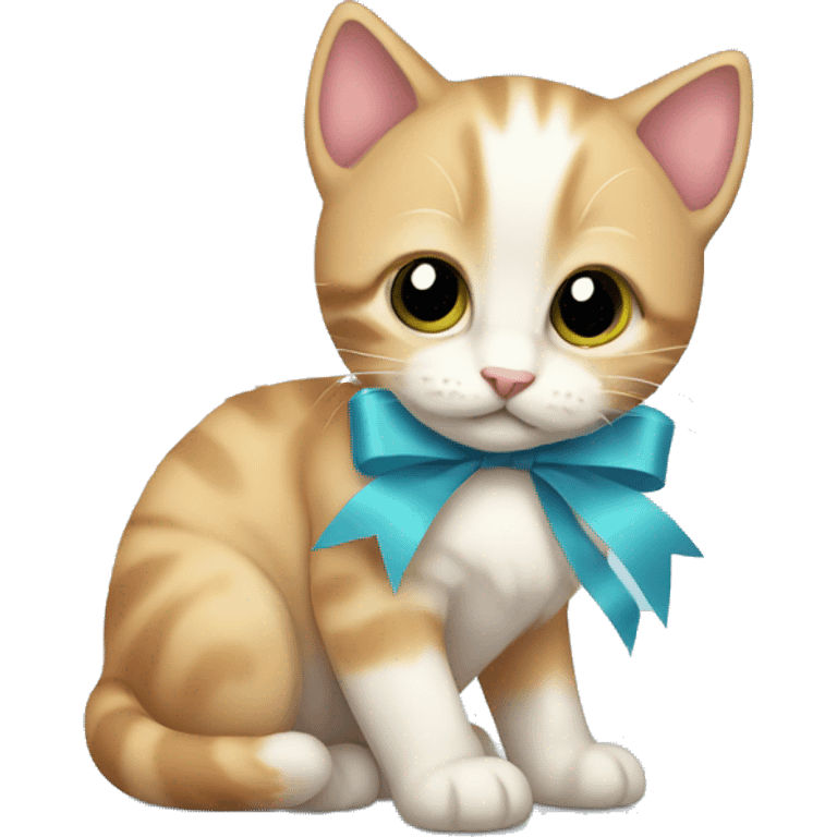 Kitten with ribbon  emoji