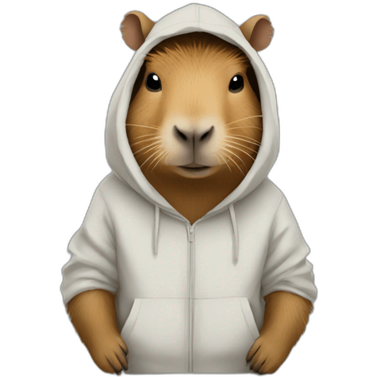 Capybara with a hoodie emoji