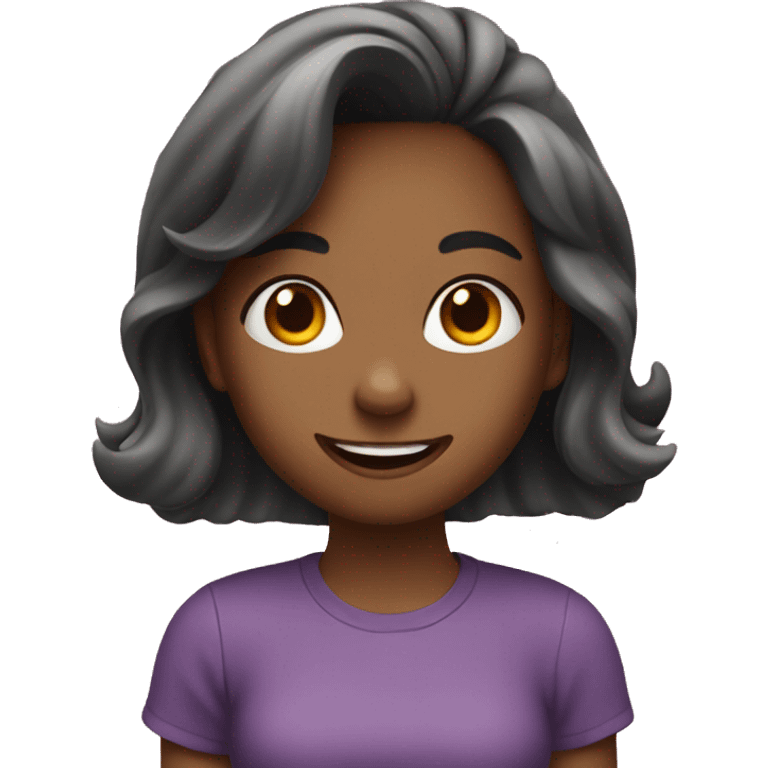 A girl having fun emoji