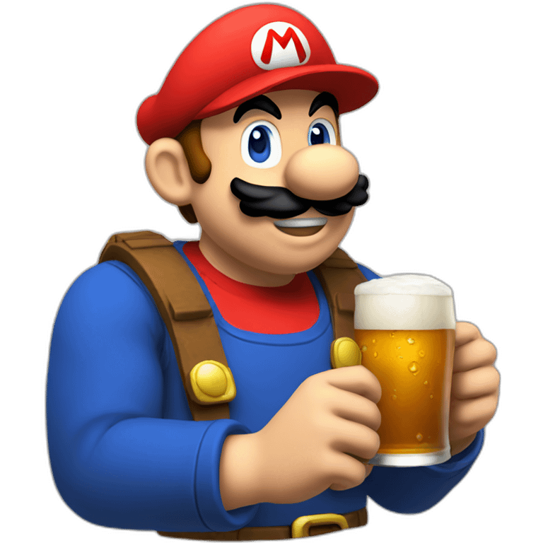 mario drinking an ipa emoji