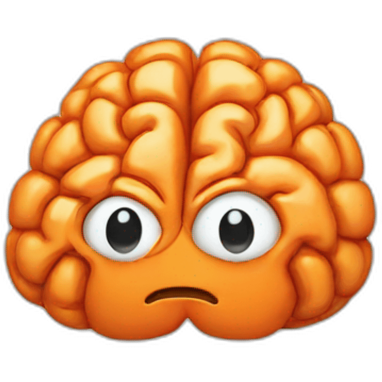 orange brain emoji