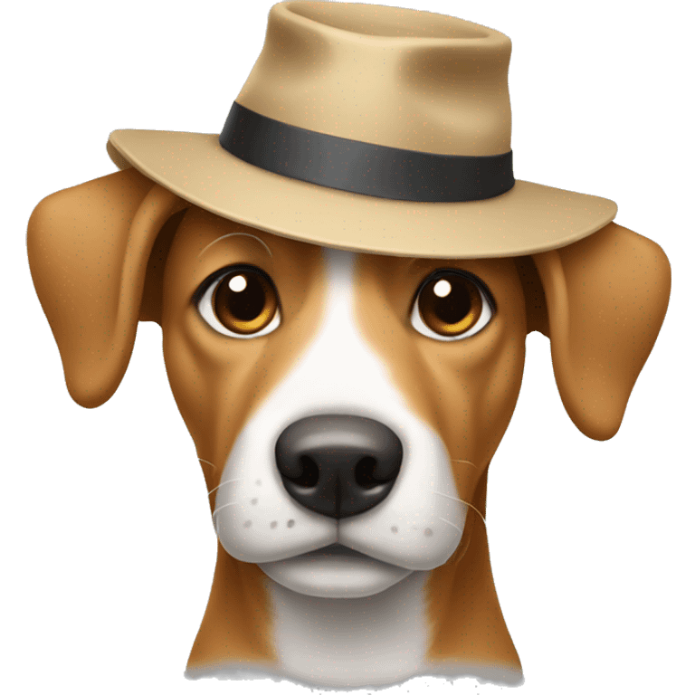 Dog wearing a hat emoji