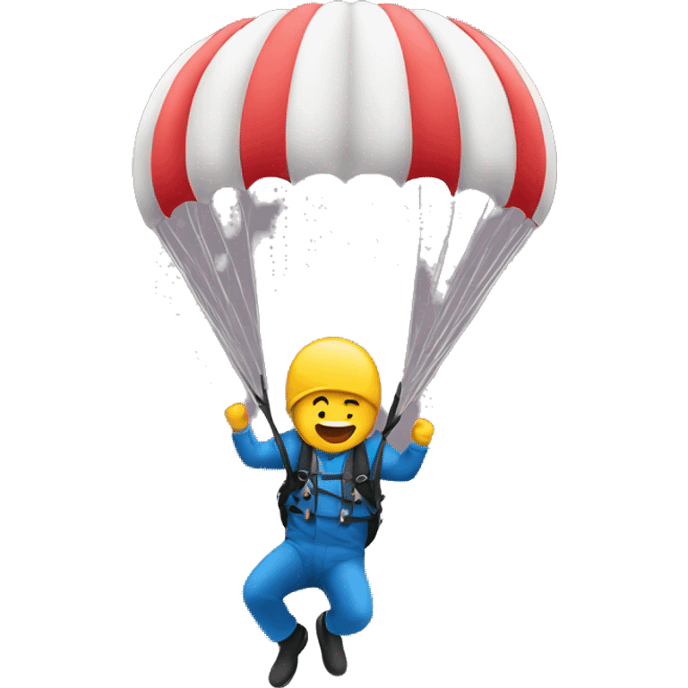 a person doing a parachute jump emoji