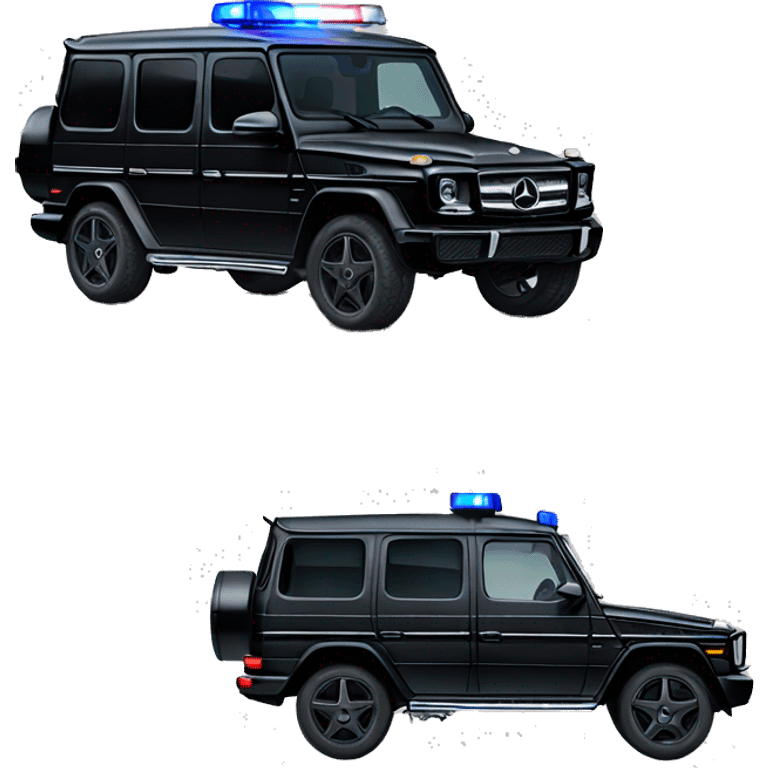 One Black Mercedes g wagon police  emoji