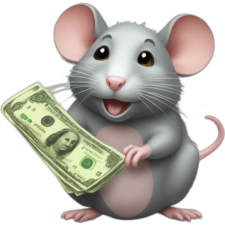 Rat with money emoji