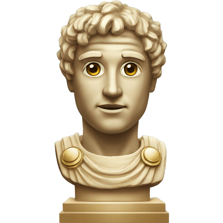 Roman man statue robot emoji