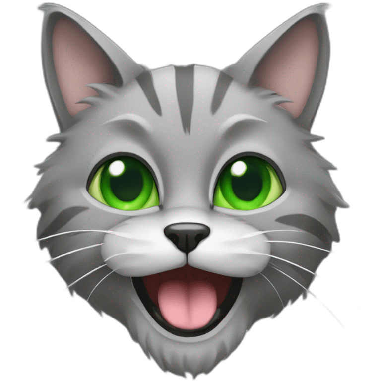 grey-hairy-cat-with-green-eyes-tongue-out-hungry emoji