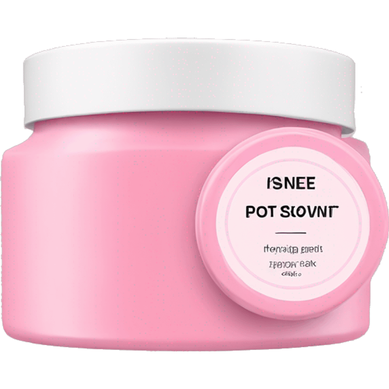 hydrating pink cream pot with label emoji