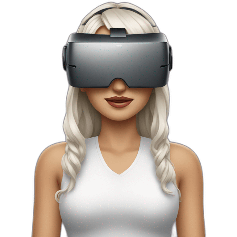 woman wearing virtual reality glasses emoji