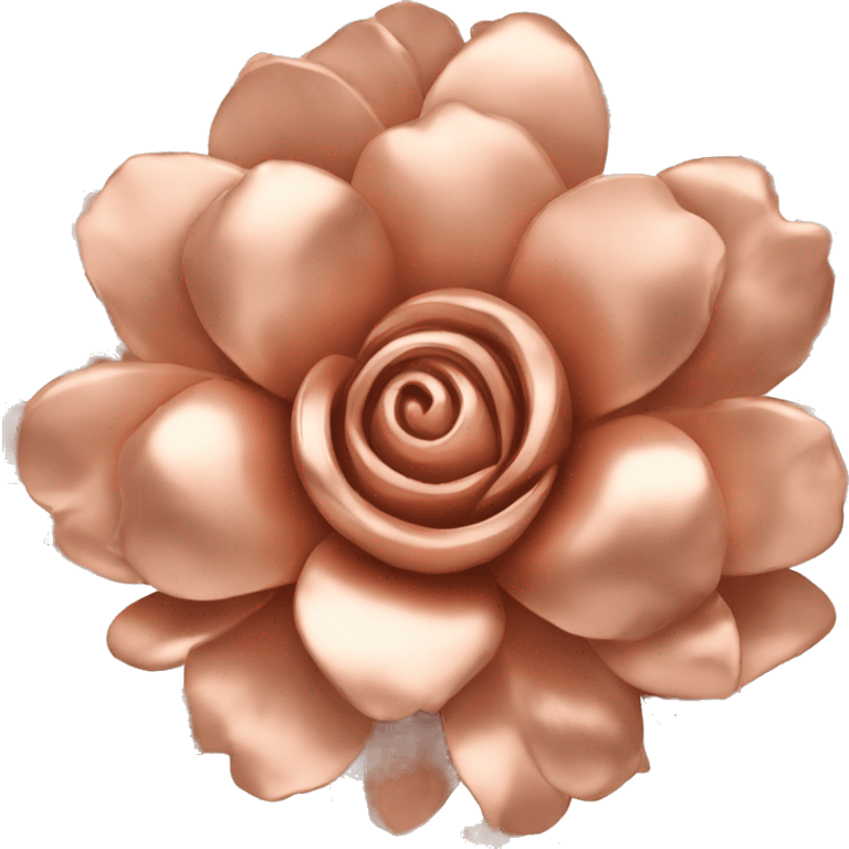 Rose gold flower emoji