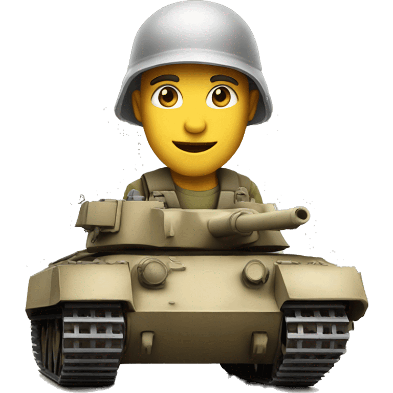 man on tank tracks emoji