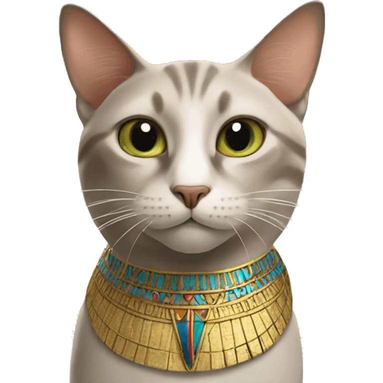 cat in egypt pyramid emoji