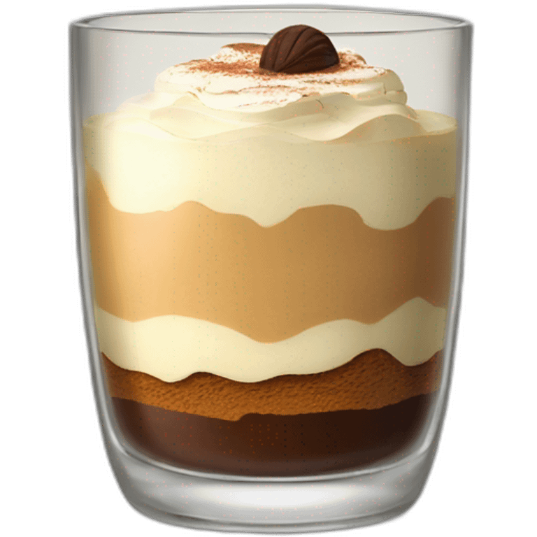 Tiramisu in a glass emoji