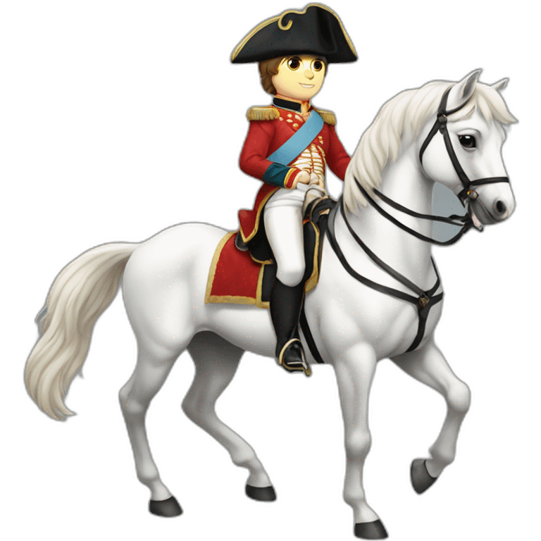 young napoleon on white horse emoji