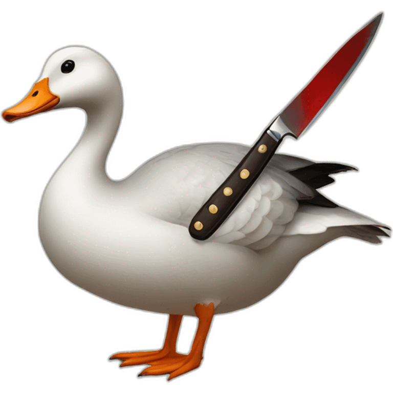 goose with a knife emoji