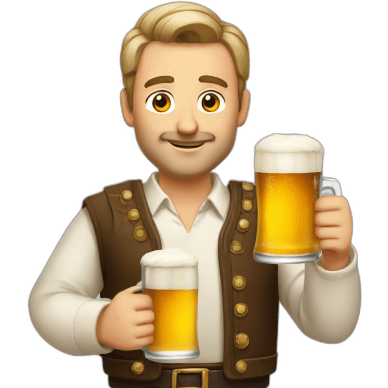 polish man with beer emoji