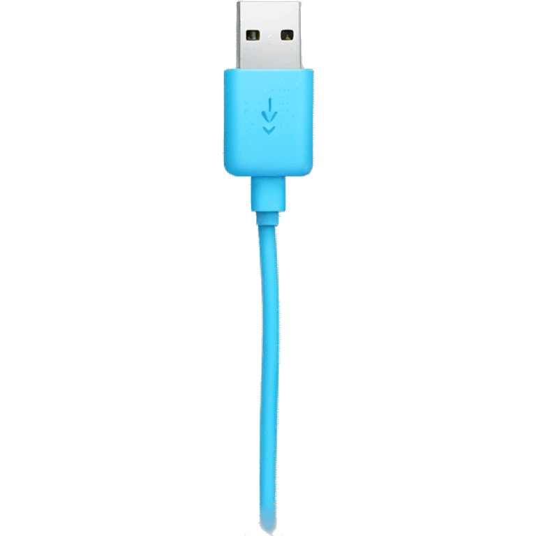 Light blue usb cable emoji