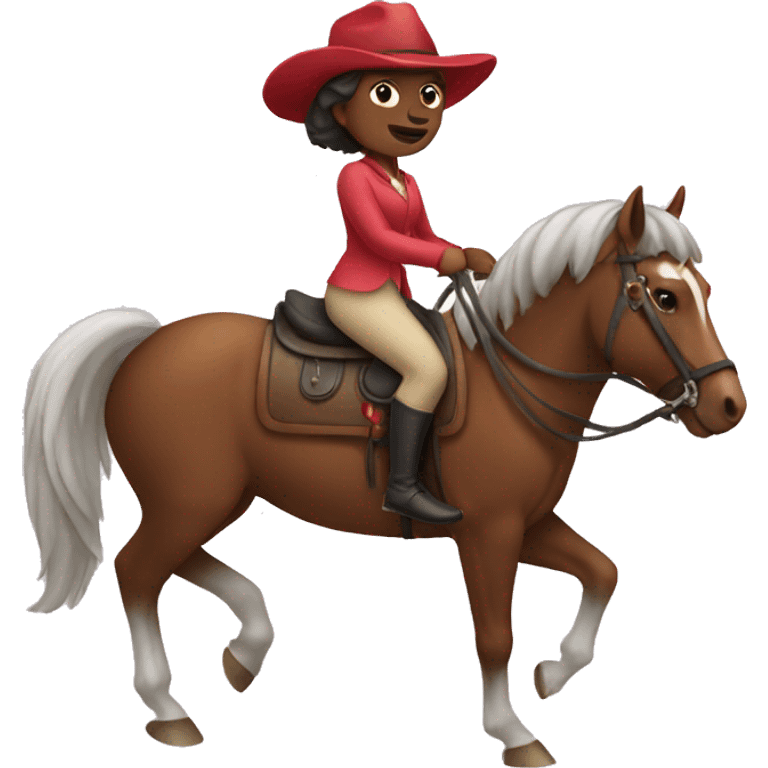 Lady riding a horse emoji