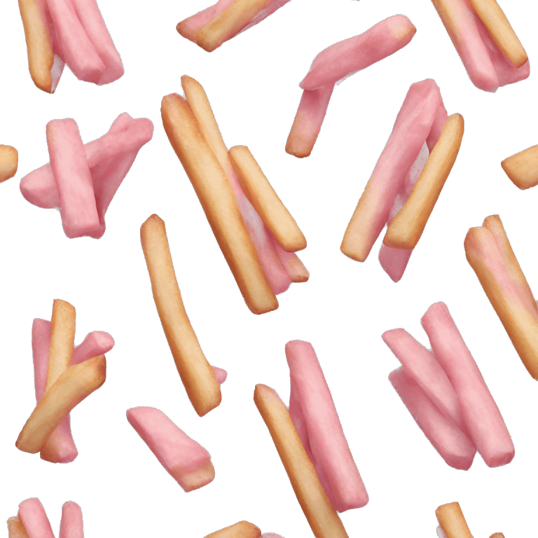 pastel pink fries realistic emoji