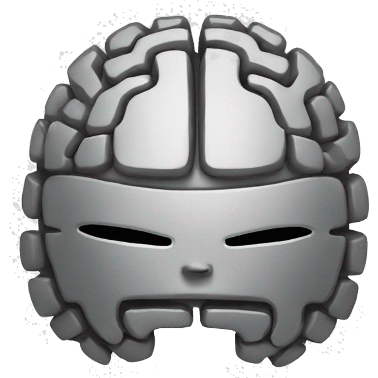 Metal brain icon emoji