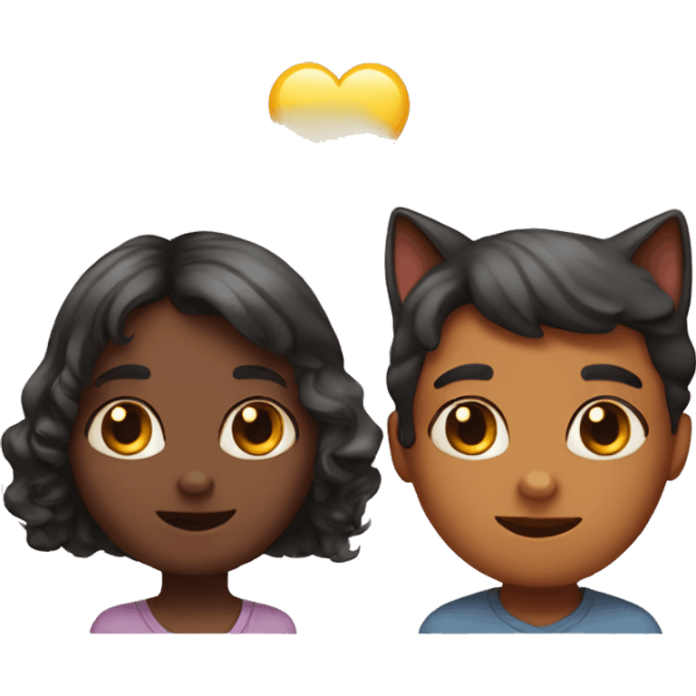 boy cat and girl cat dating emoji