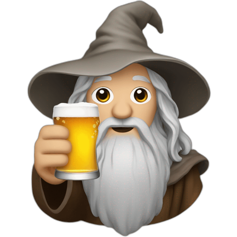 gandalf drink a beer emoji