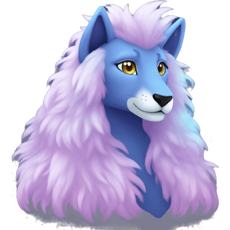 Shiny Fluffy Long Mane Anthro Sona Nebula Fakemon emoji