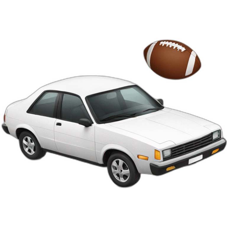 car with football emoji