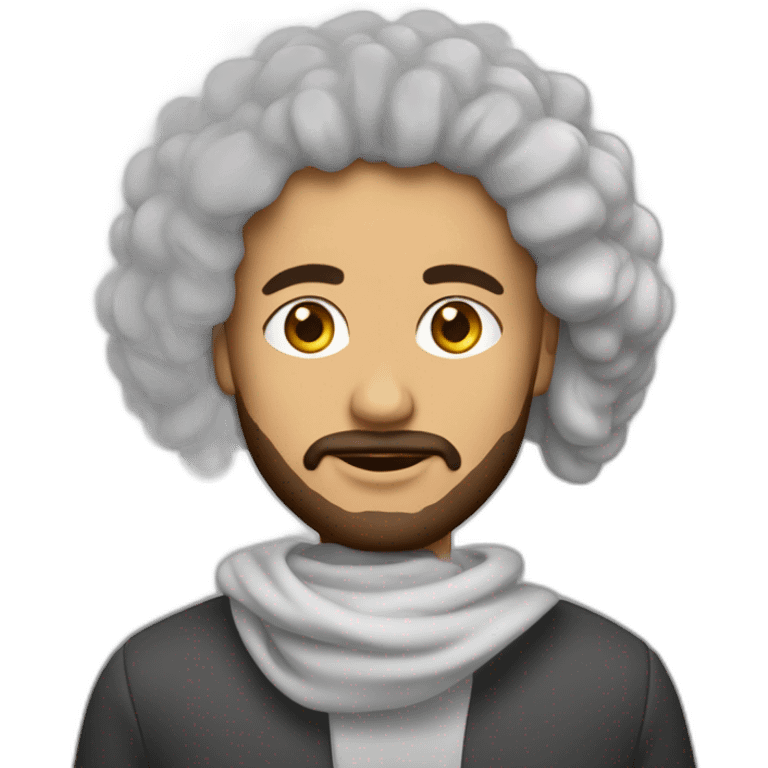 yasin tunisien avec des cheveux bouclé emoji