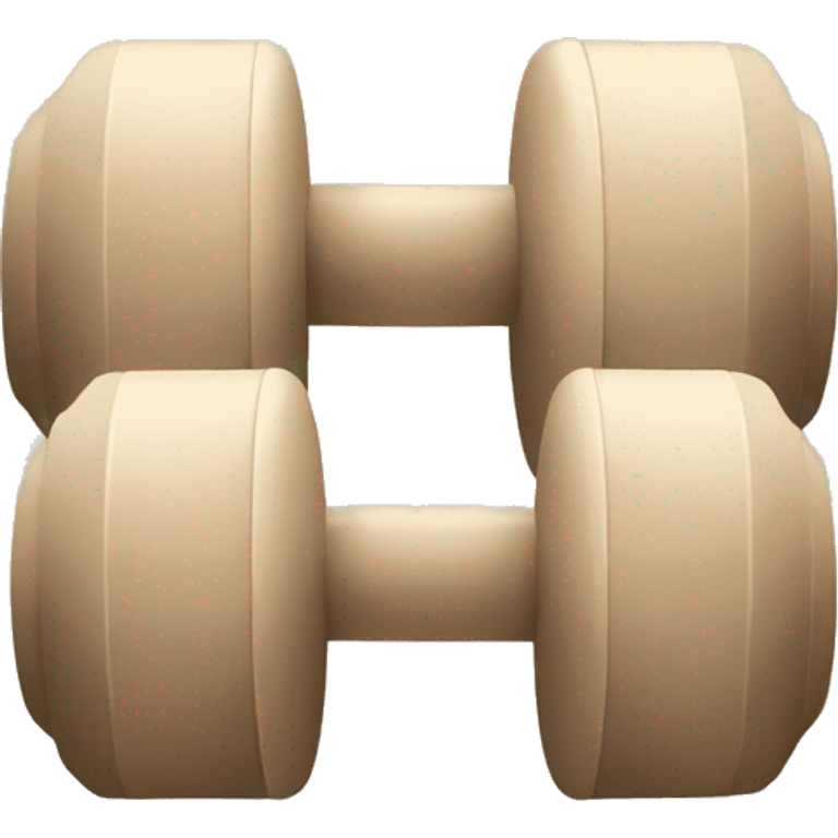 beige dumbbells emoji