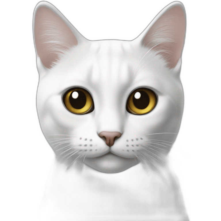 Chat blanc et noir emoji