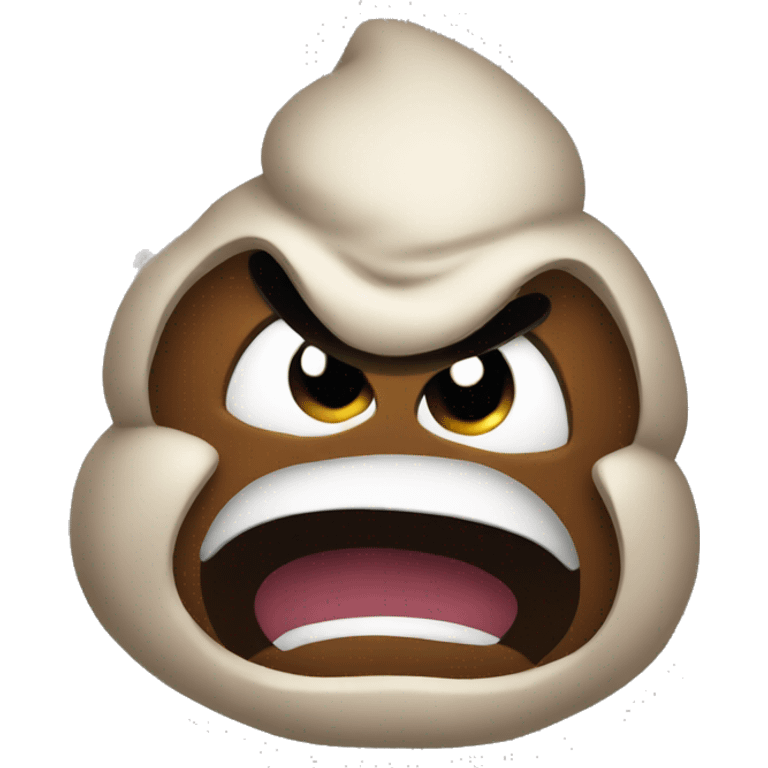 Angry poop emoji