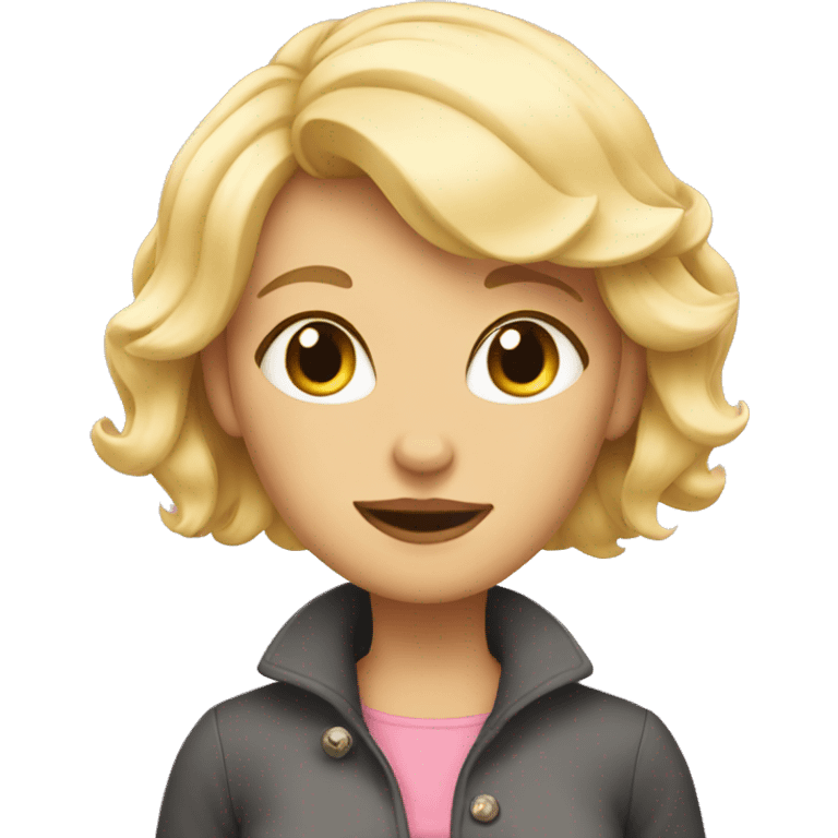 Blonde Cat lady very attractive emoji