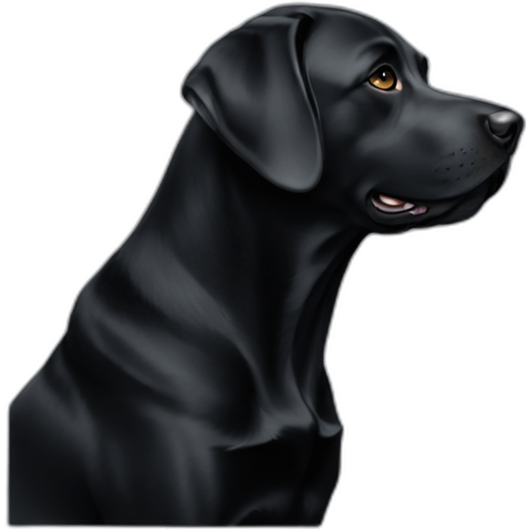 Un labrador noir emoji