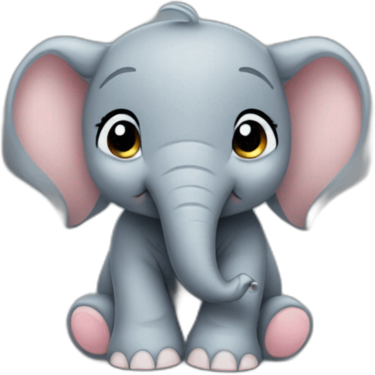 Baby elephant smirkey smile emoji