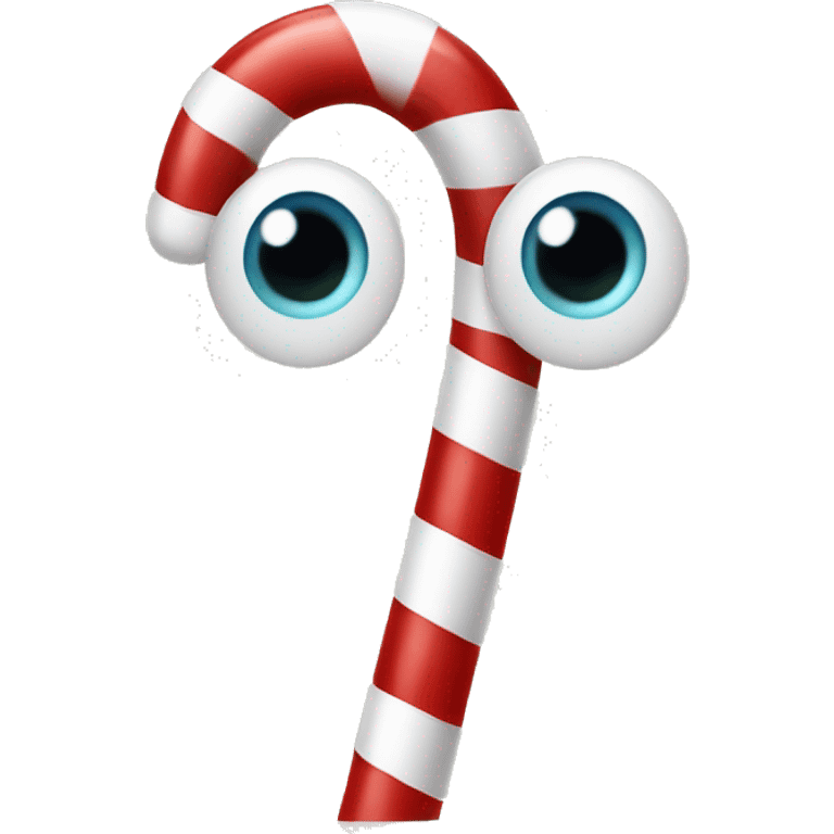 Candy cane with eyes emoji