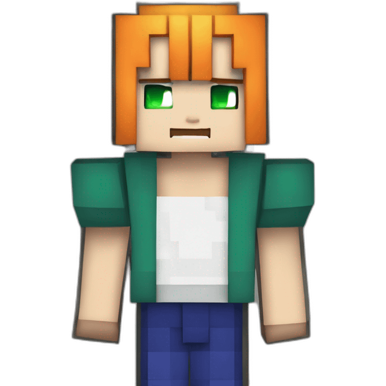 Kurosaki Ichigo estilo minecraft pulgar arriba emoji