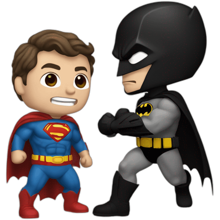 Batman fight superman emoji