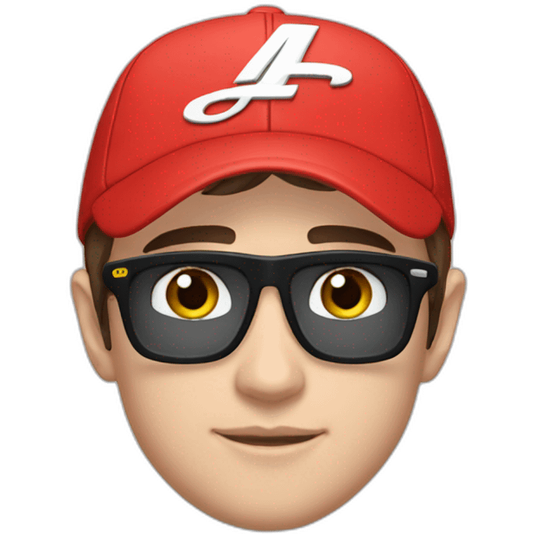 Charles Leclerc with formula 1 cap emoji